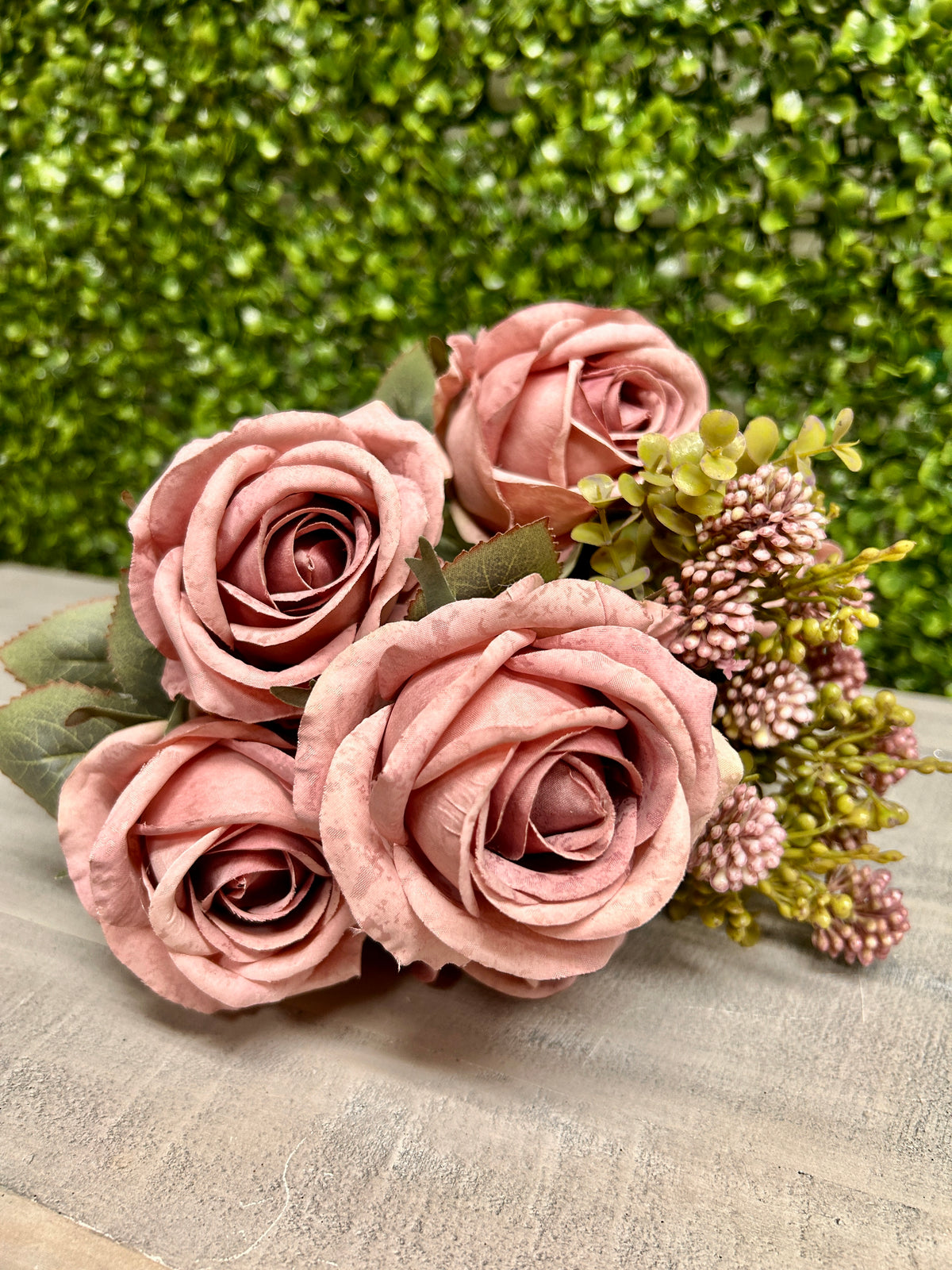 19 Inch Dusty Pink Rose Berry Bush
