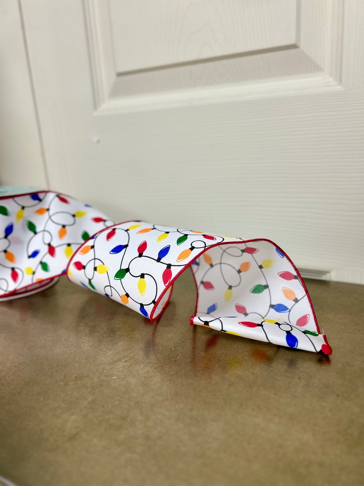 4 Inch By 10 Yard Christmas Lights Ribbon