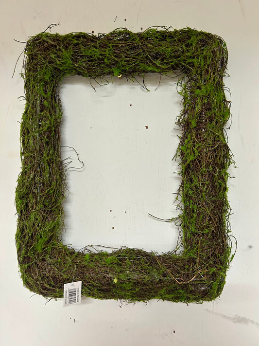 19 Inch Rectangle Moss And Vine Wreath