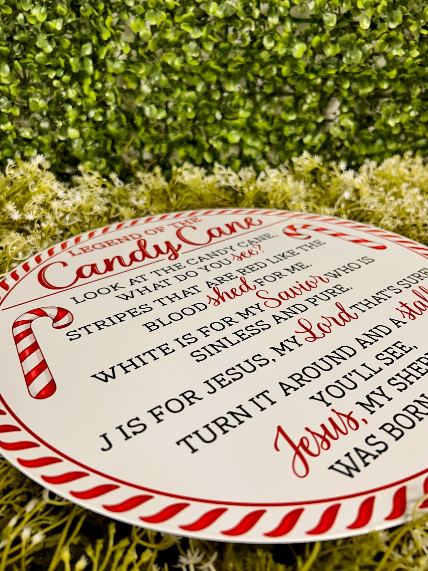 12 Inch Legend Of The Candy Cane Sign