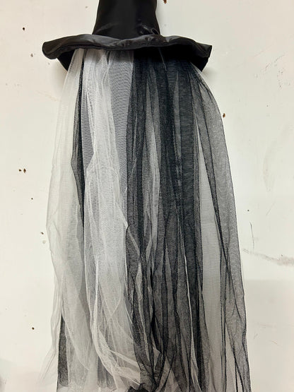 30 Inch Black And White Hanging Witch