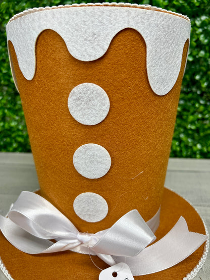 8 Inch Gingerbread Top Hat