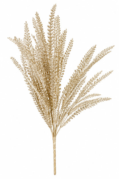 21 Inch Champagne And Silver Fern Bush