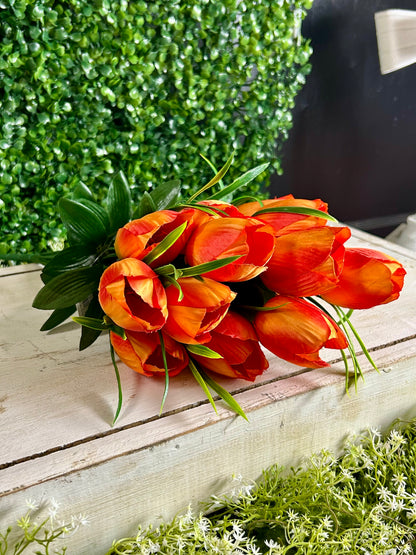 19 Inch Orange Tulip Bush