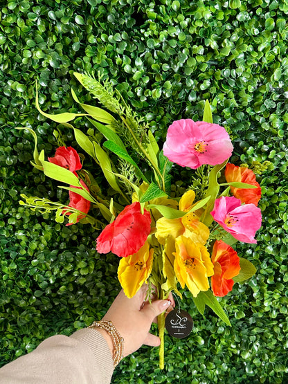 17 Inch Vibrant Passion Poppy Bush