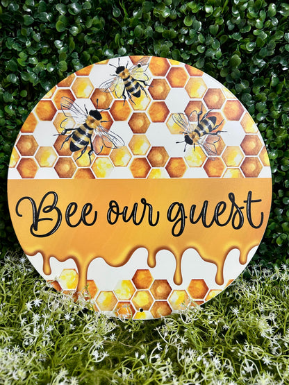 12 Inch Metal Bee Our Guest Sign
