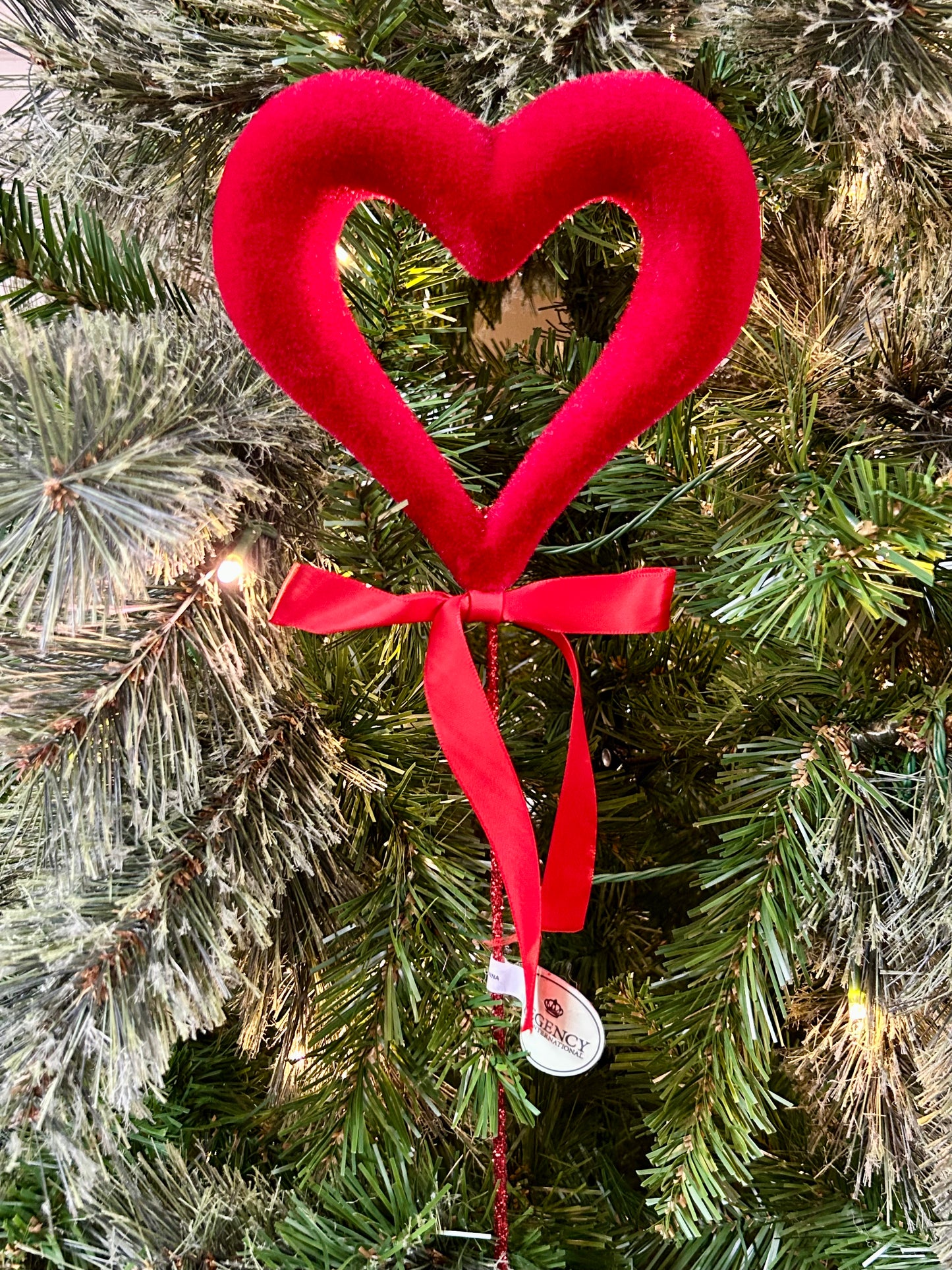 18 Inch Flocked Open Heart Pick