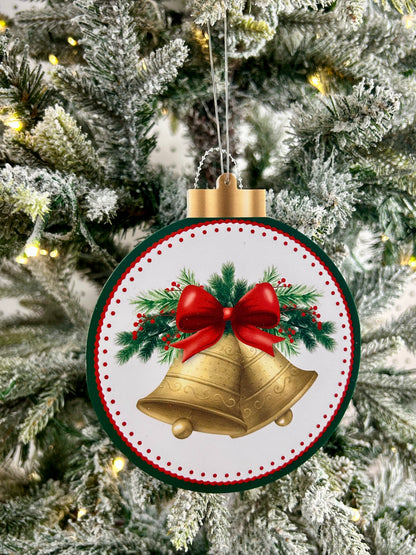 5.5 Inch Double Sided Bells Ornament Two Styles