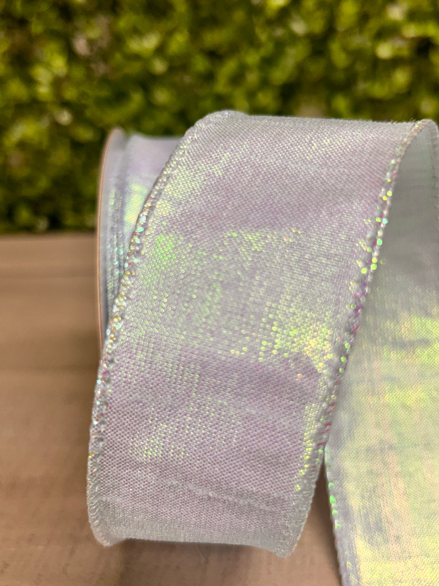 1.5 Inch By 10 Yard Light Blue Iridescent Metallic Ribbon