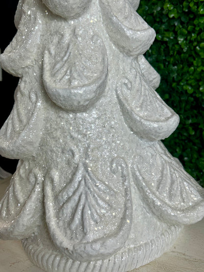 24 Inch White Resin Holiday Tree