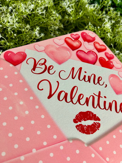 11.25 Inch Be Mine Open Envelope Metal Sign