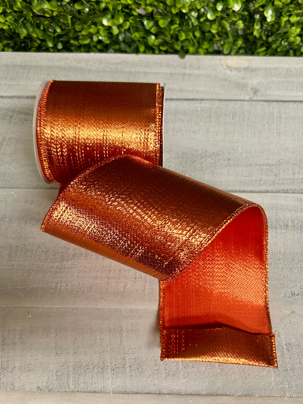 4 Inch By 10 Yard Copper Metallic Ribbon