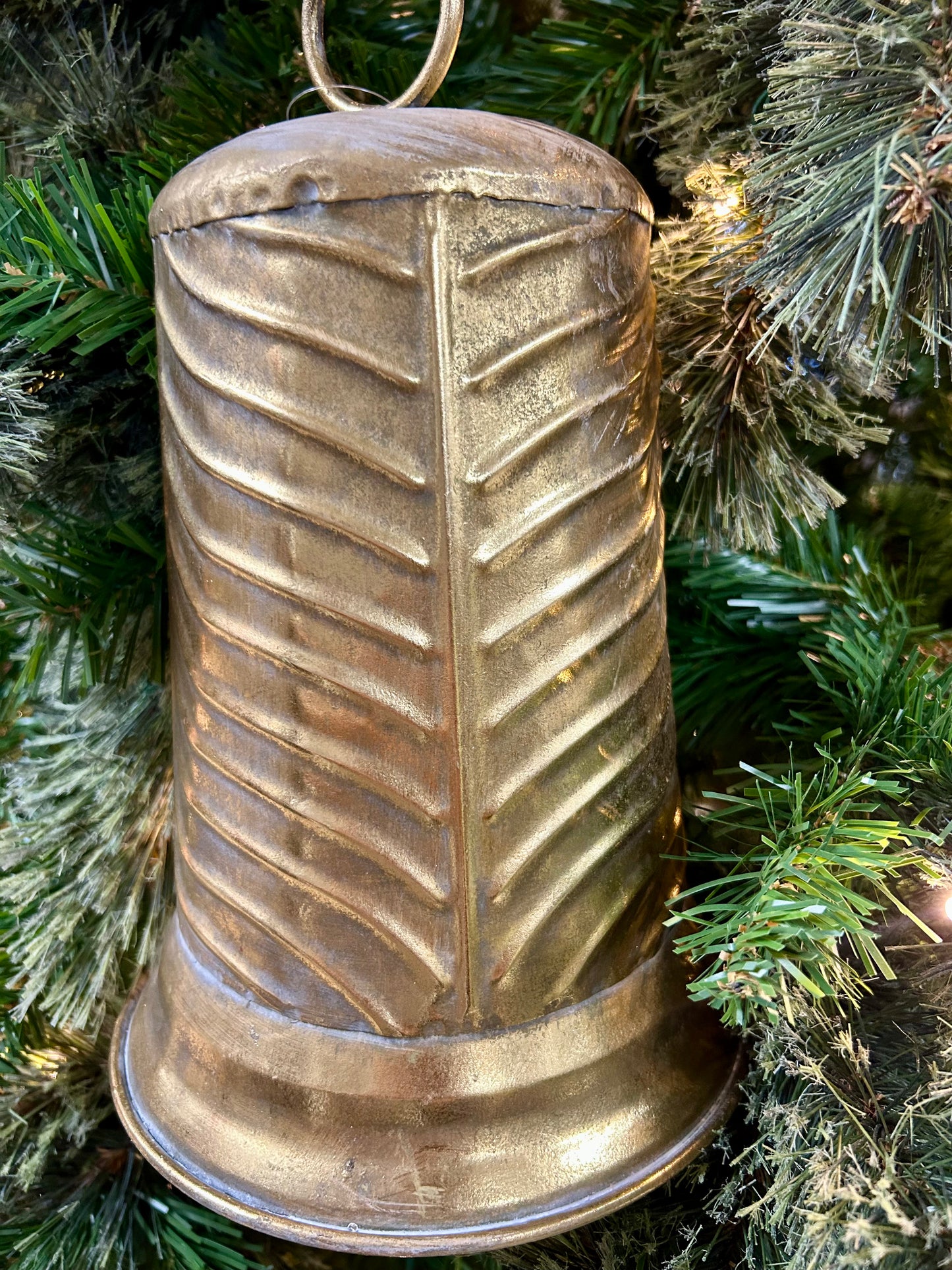 11 Inch Gold Metal Bell Ornament