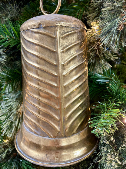 11 Inch Gold Metal Bell Ornament