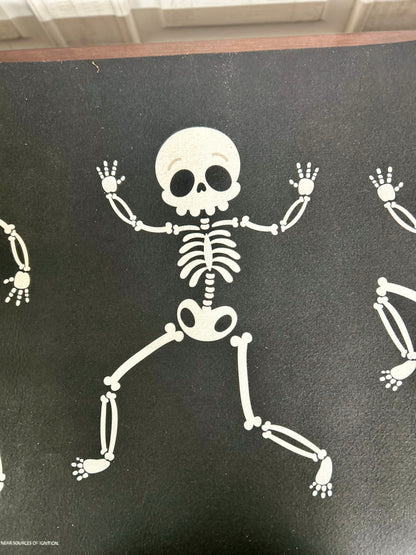 Happy Halloween Skeleton Door Mat