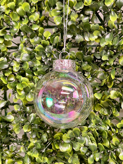 2.75 Inch Iridescent 8 Piece Boxed Ornament