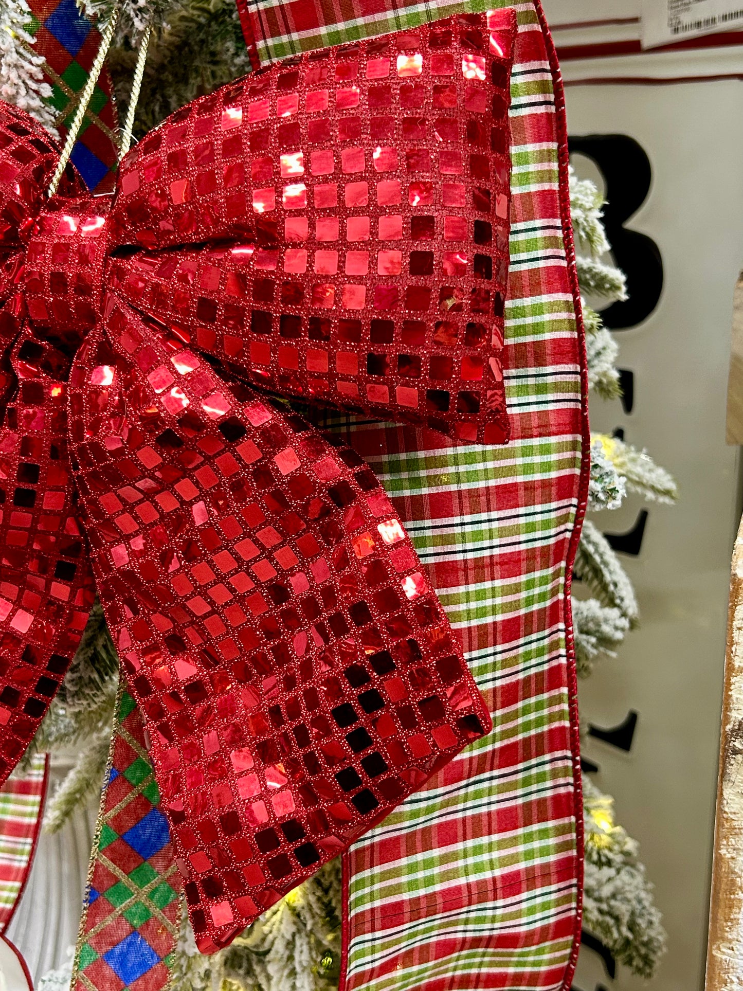 12 Inch Red Bow Ornament