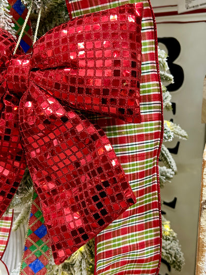 12 Inch Red Bow Ornament