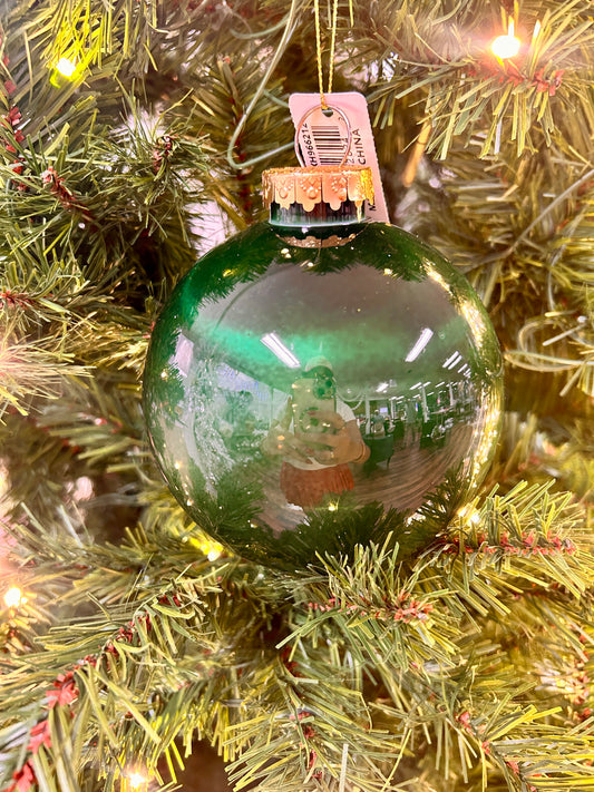 4.75 Inch Hunter Green Lacquer Ornament Ball