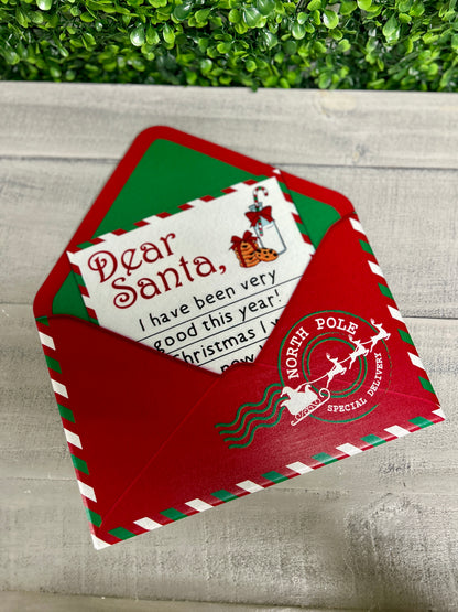 11.25 Inch Dear Santa Open Envelope Metal Sign