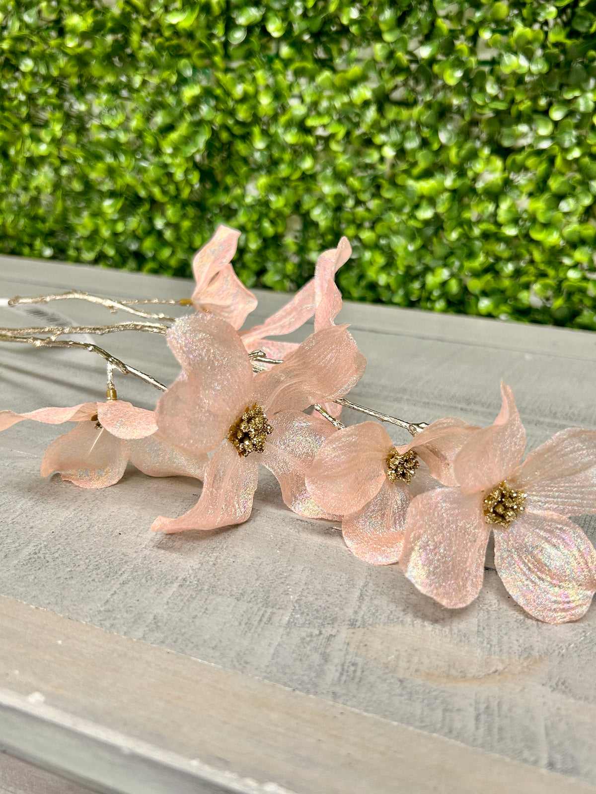 33.5 Inch Pink Shimmer Dogwood Spray