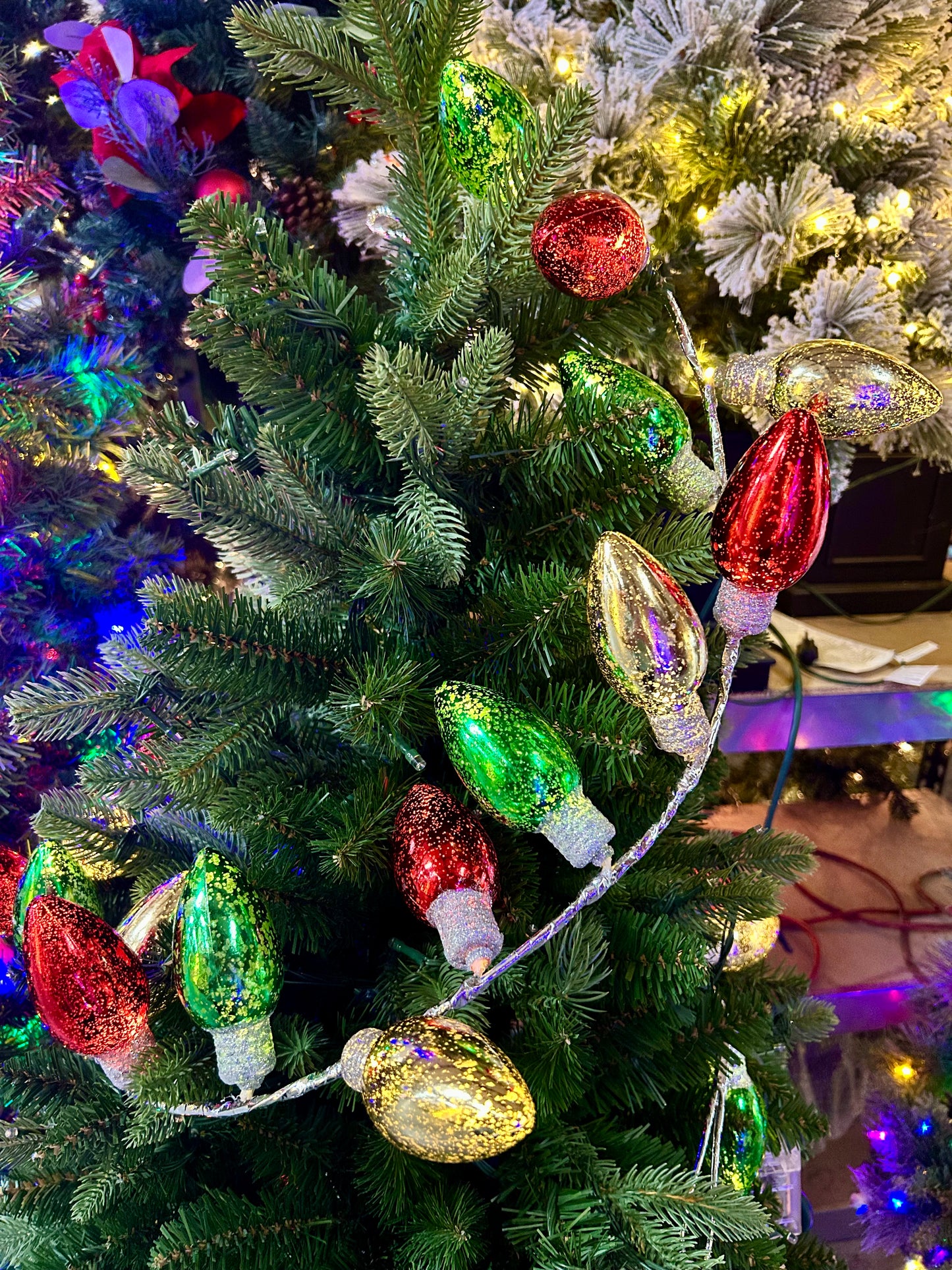 72 Inch Mercury Light Bulb Garland With Timer