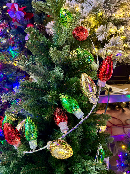 72 Inch Mercury Light Bulb Garland With Timer