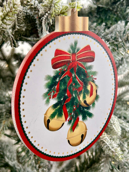 5.5 Inch Double Sided Bells Ornament Two Styles