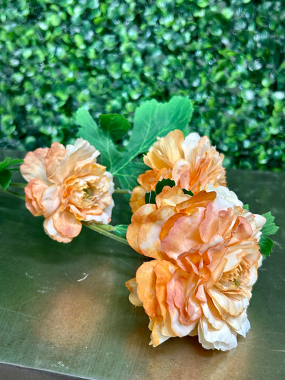 25 Inch Apricot French Marigold Spray