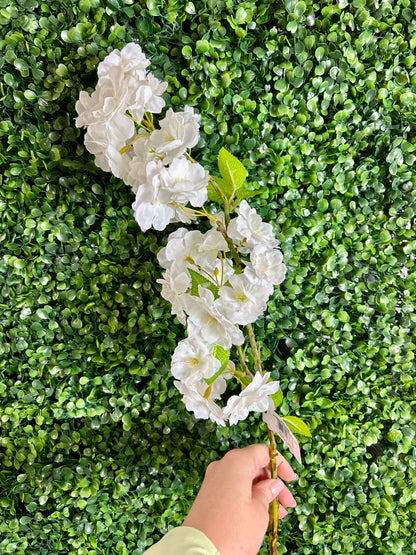 31 Inch White Cherry Blossom Spray