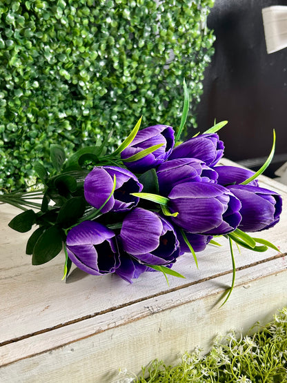 19 Inch Purple Tulip Bush