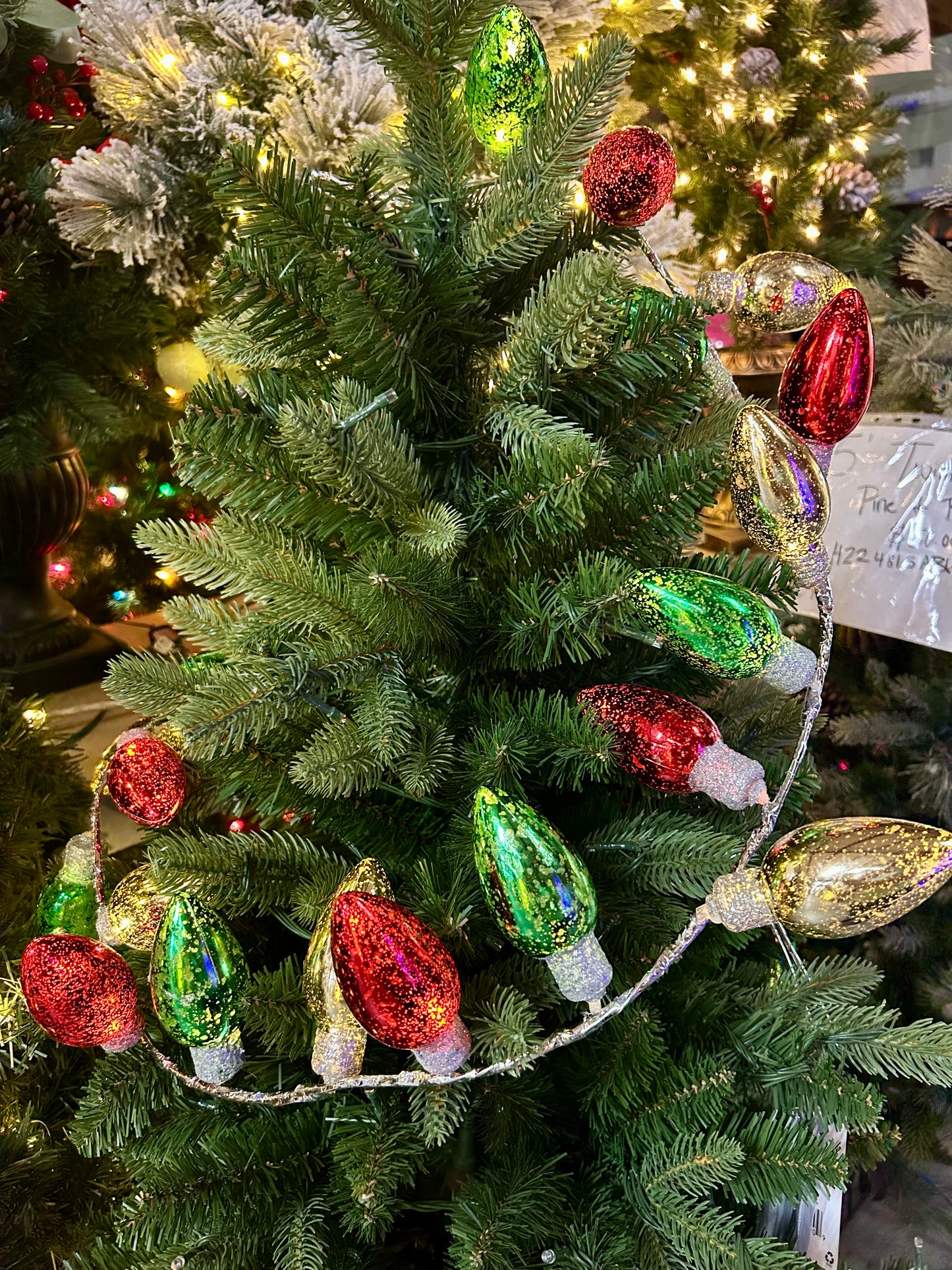 72 Inch Mercury Light Bulb Garland With Timer