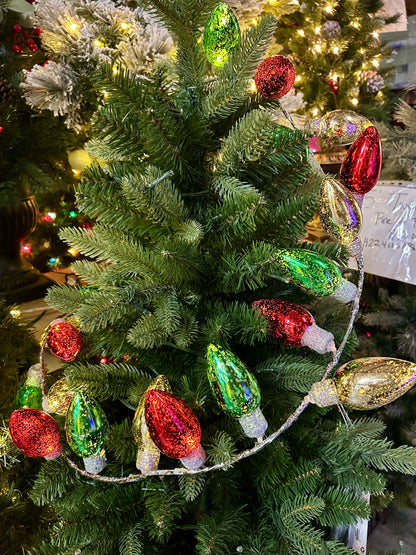 72 Inch Mercury Light Bulb Garland With Timer