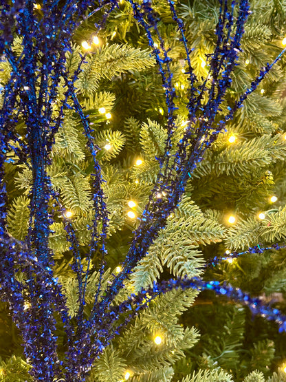 32 Inch Dark Blue Pine Spray