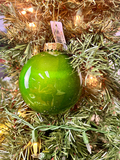 4 Inch Hunter Green Lacquer Ornament Ball