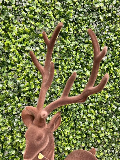 21 Inch Brown Flocked Deer Two Styles