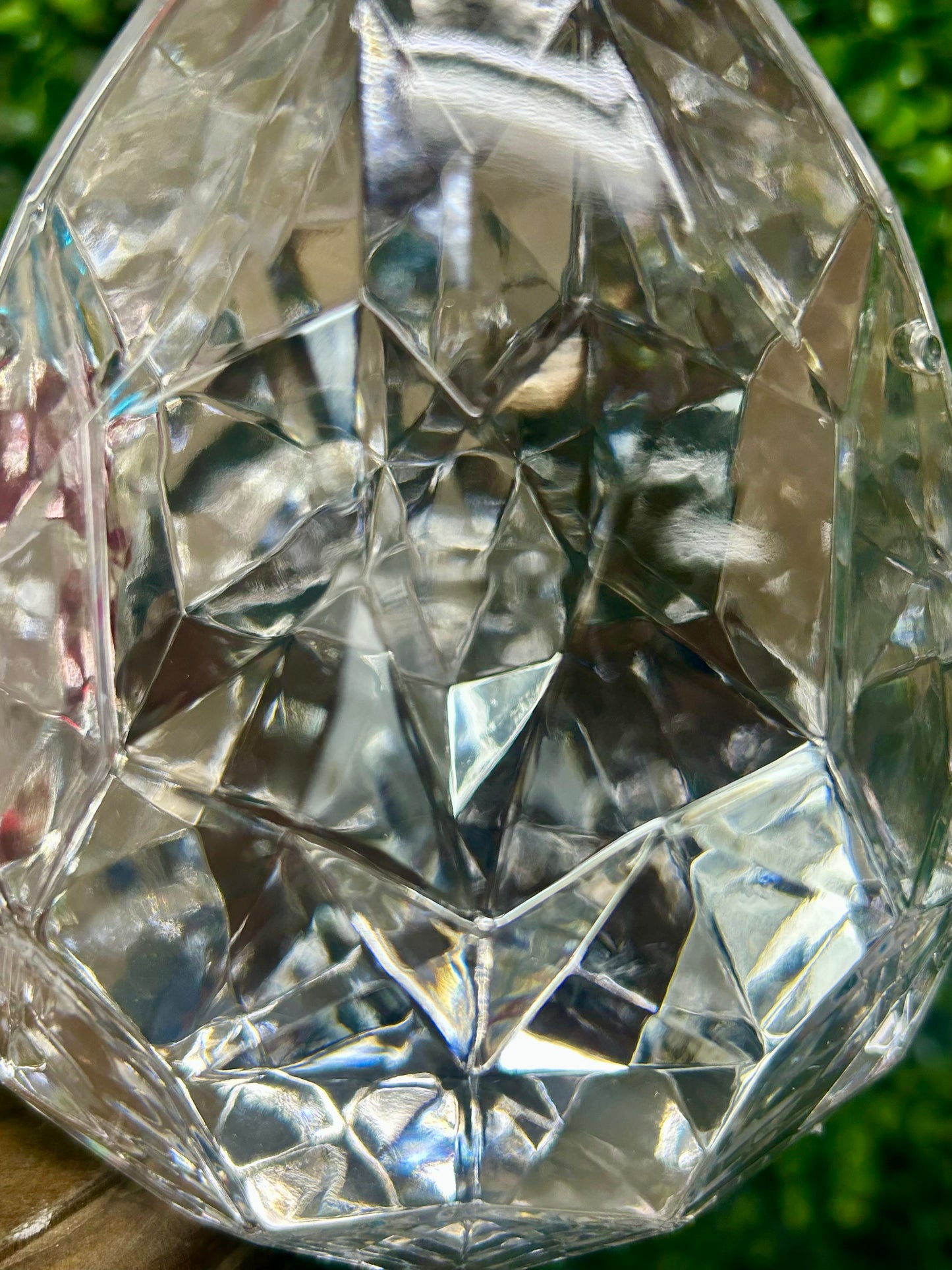 6 Inch Silver Acrylic Rain Drop Diamond Ornament