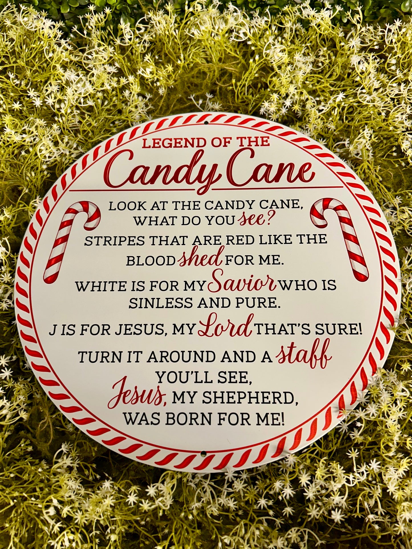 12 Inch Legend Of The Candy Cane Sign