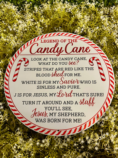 12 Inch Legend Of The Candy Cane Sign