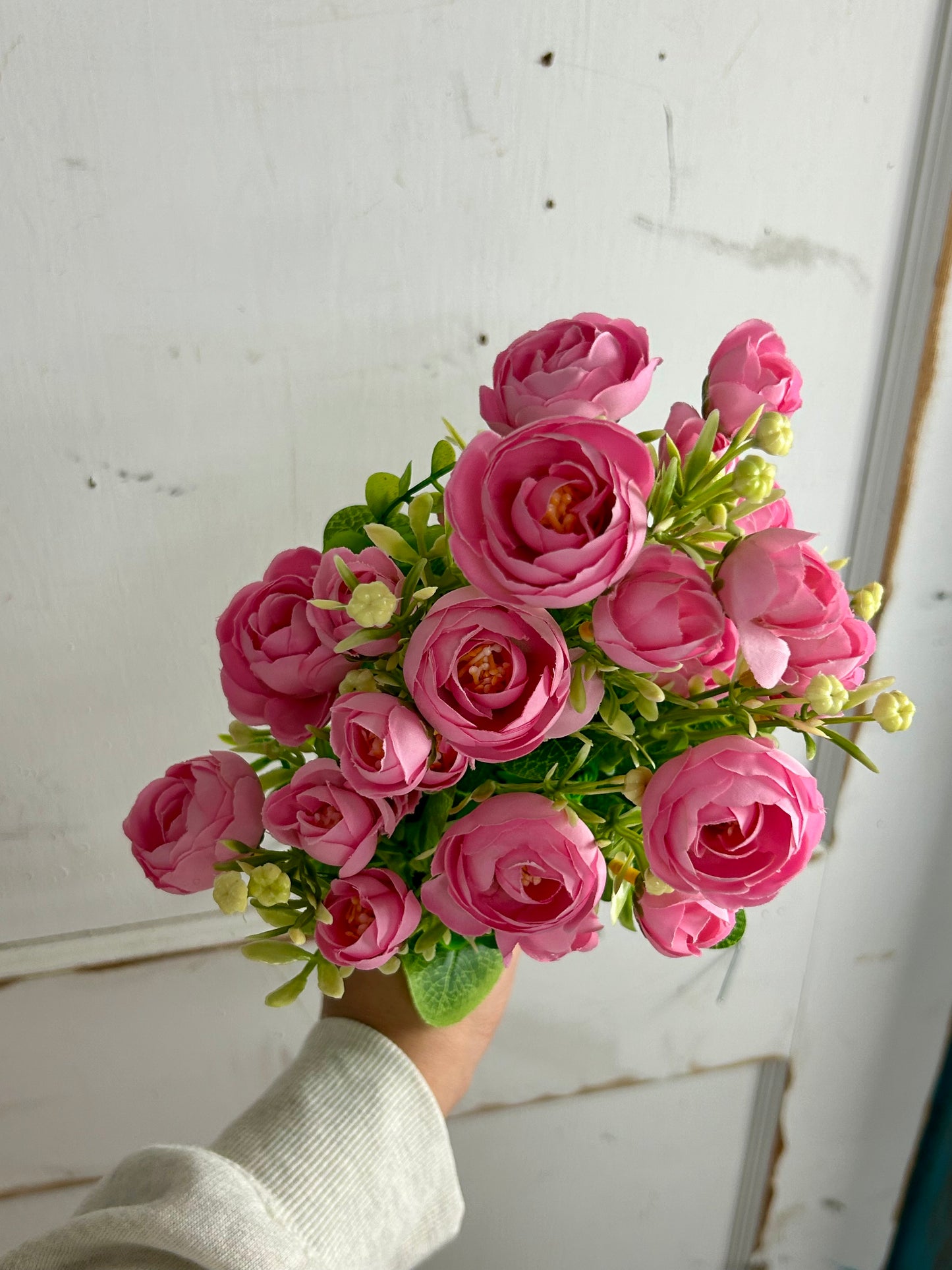Pink Mini Ranunculus Bush