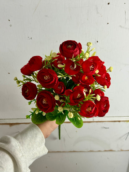 Red Mini Ranunculus Bush