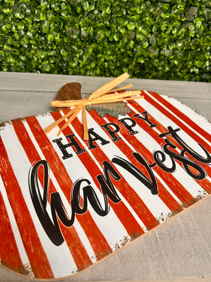 Happy Harvest Wood Wall Sign