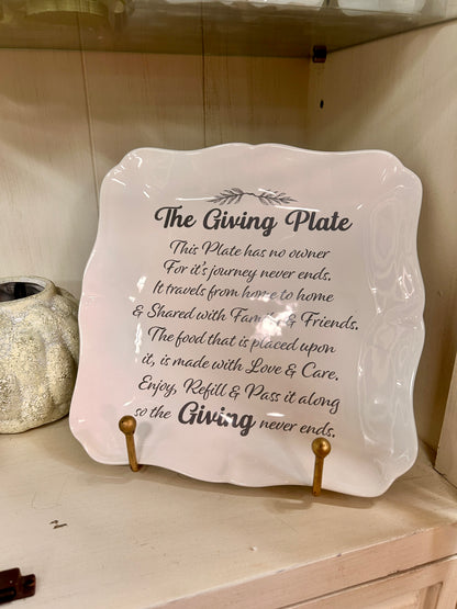 11.5 Inch Giving Plate Square Platter