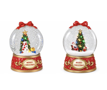 11.42 Inch Lighted Musical Globe With Moving Scene Two Styles