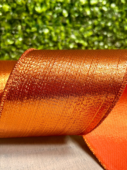 4 Inch By 10 Yard Copper Metallic Ribbon