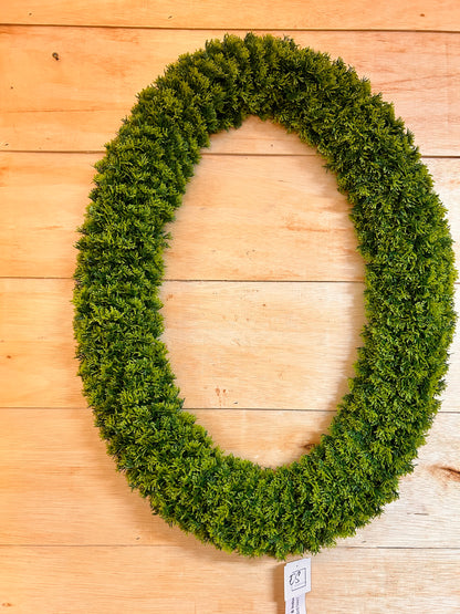 22 Inch By 30 Inch Cedar Oval Wreath