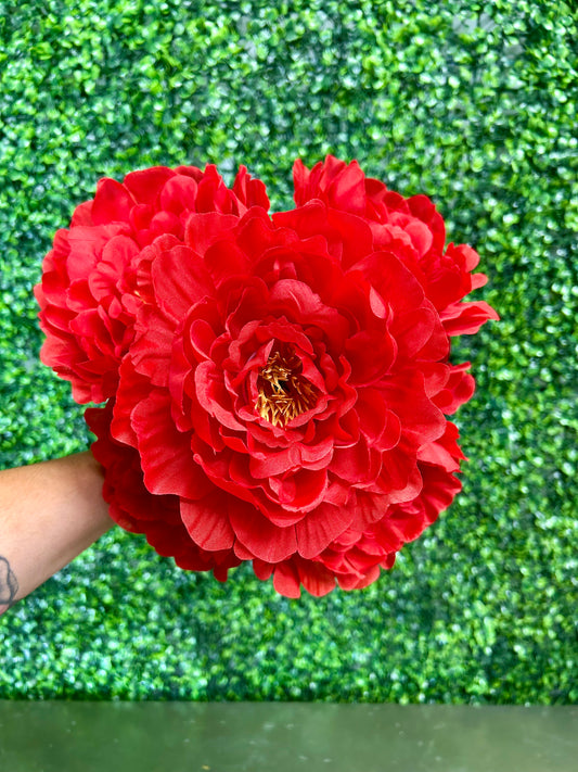 18 Inch Red Large Peony Bush
