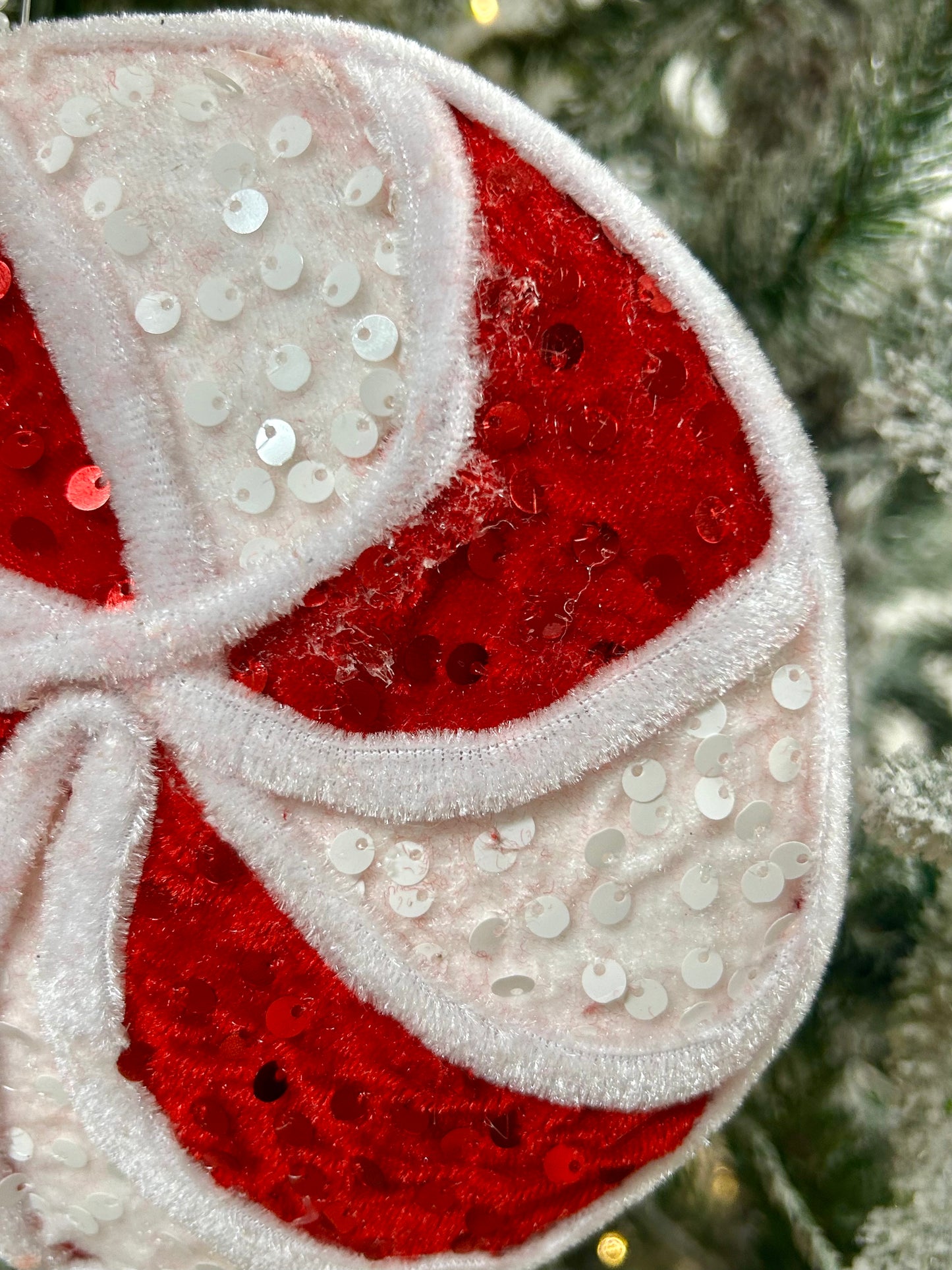 6 Inch Pinwheel Peppermint Lollipop Ornament