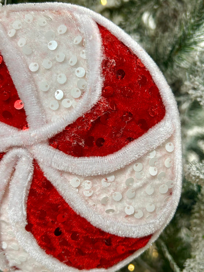 6 Inch Pinwheel Peppermint Lollipop Ornament