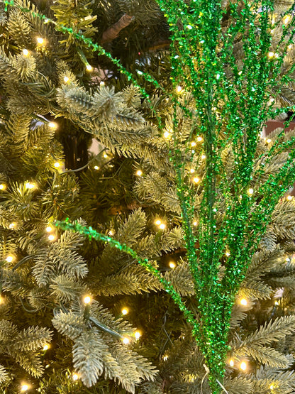 32 Inch Green Glitter Pine Spray